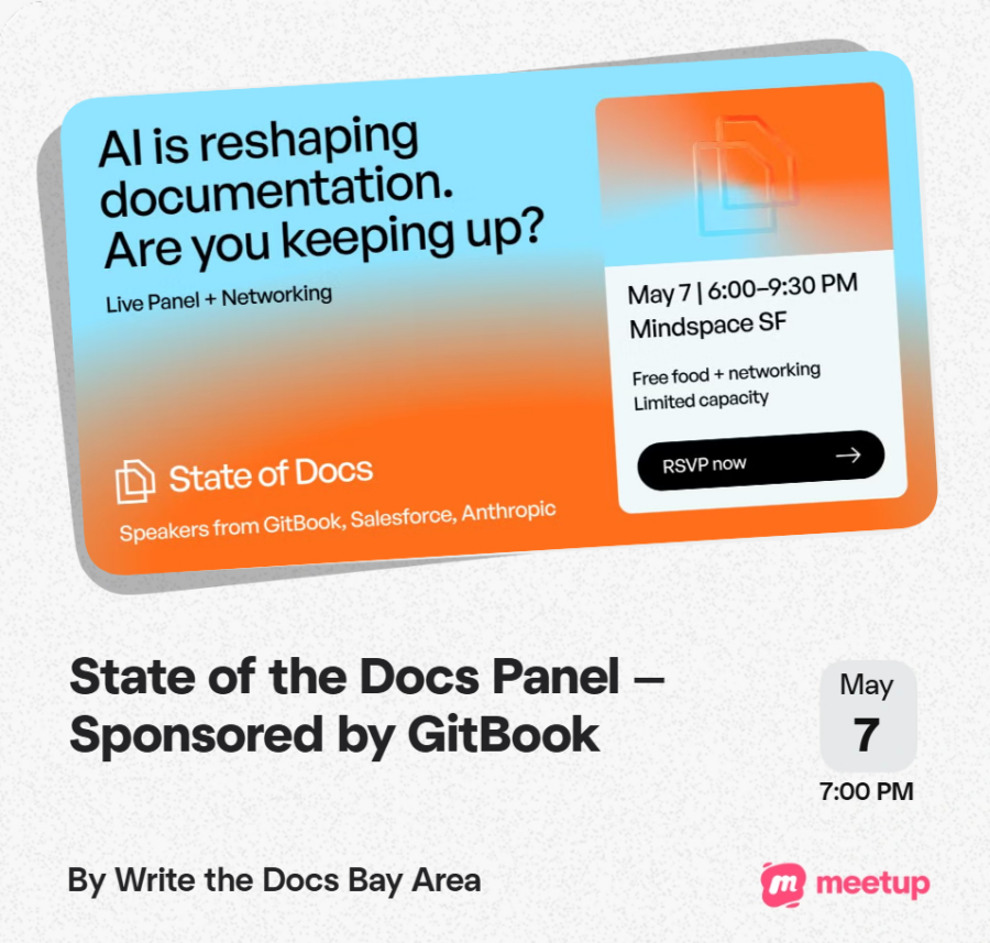Expert Support attends May/June conferences, including the Write the Docs local meetup in San Francisco